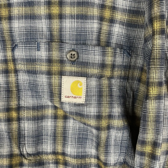 Carhartt Shirt Mens XL Rugged Flex Relaxed Fit Long Sleeve Blue Plaid - Picture 5 of 9